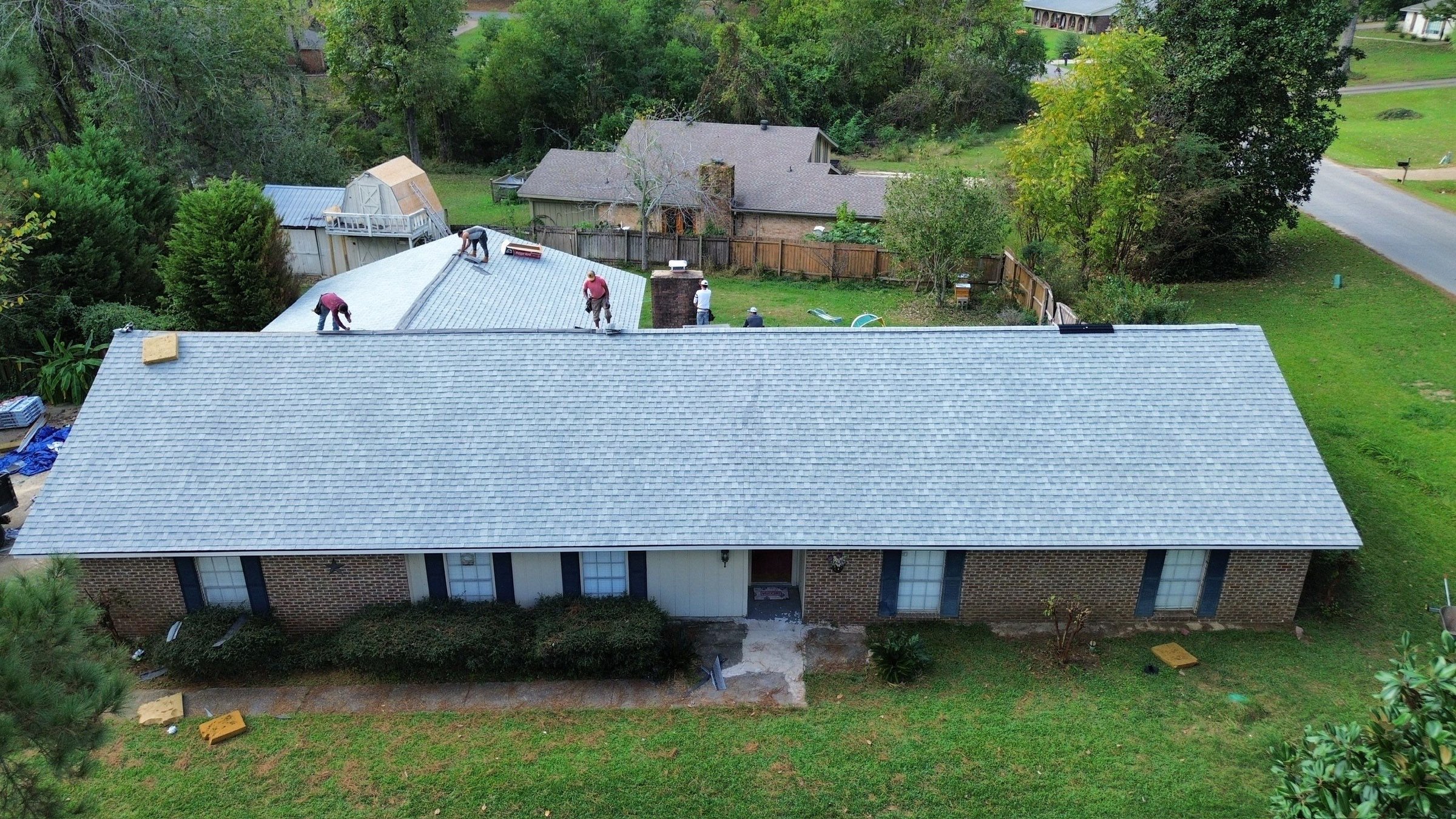 Completed roofing project