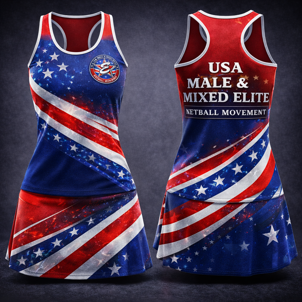 Official USA Men's Elite Netball Ladies Jersey Set
