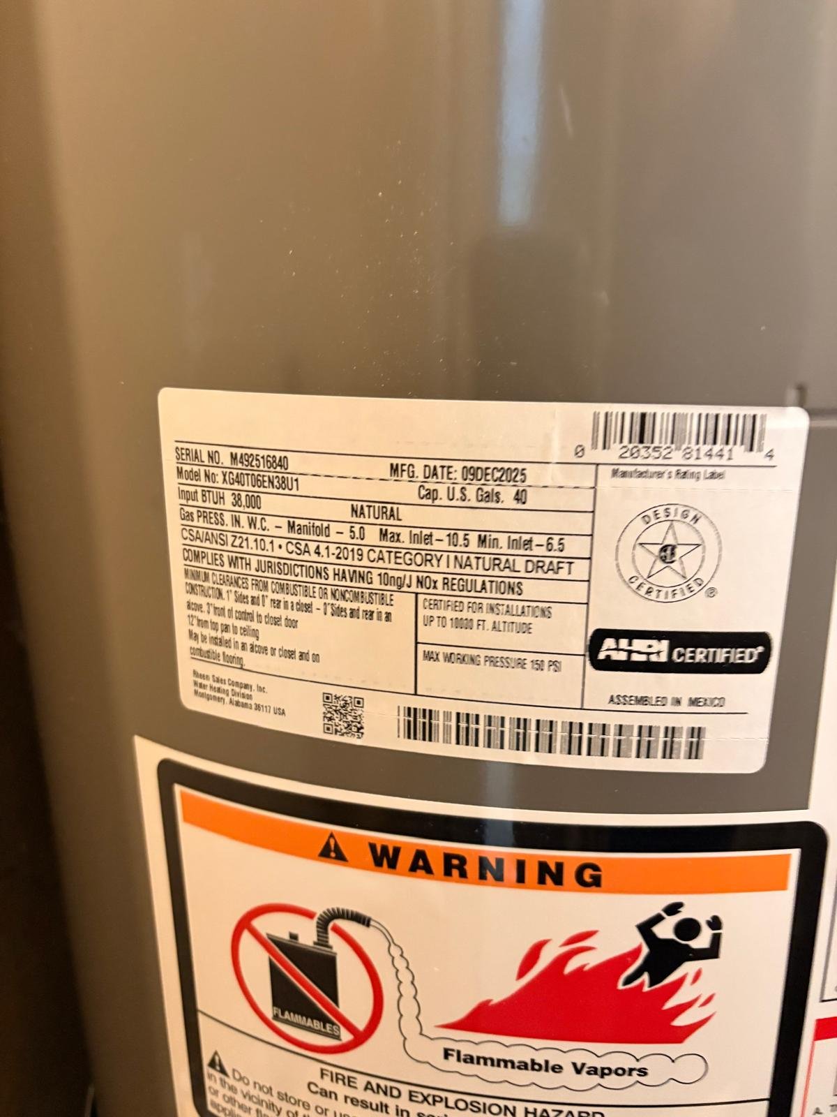 Overflow replacement plumbing work