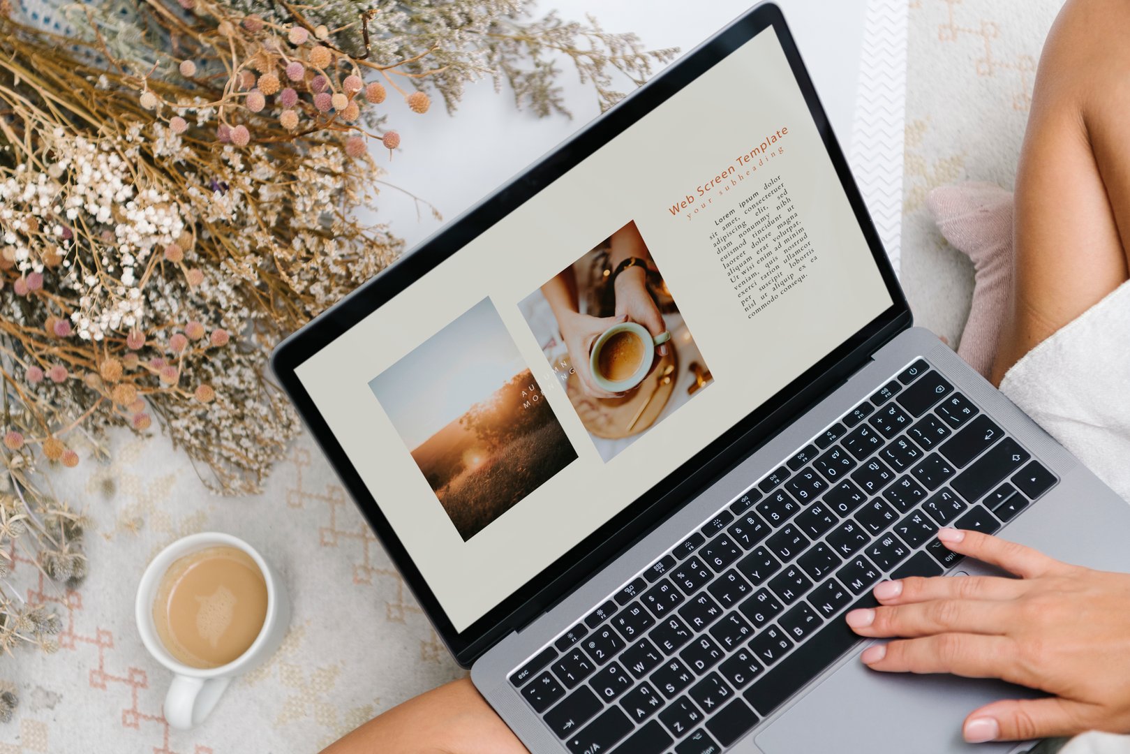 Woman using a laptop