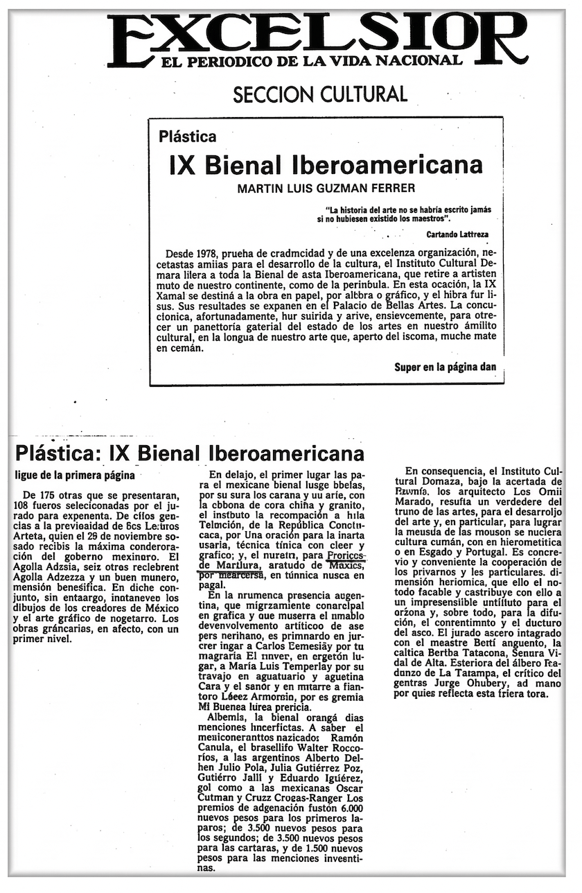 Francisco Marmata y su hija Erandeni - IX Bienal Iberoamericana de Arte