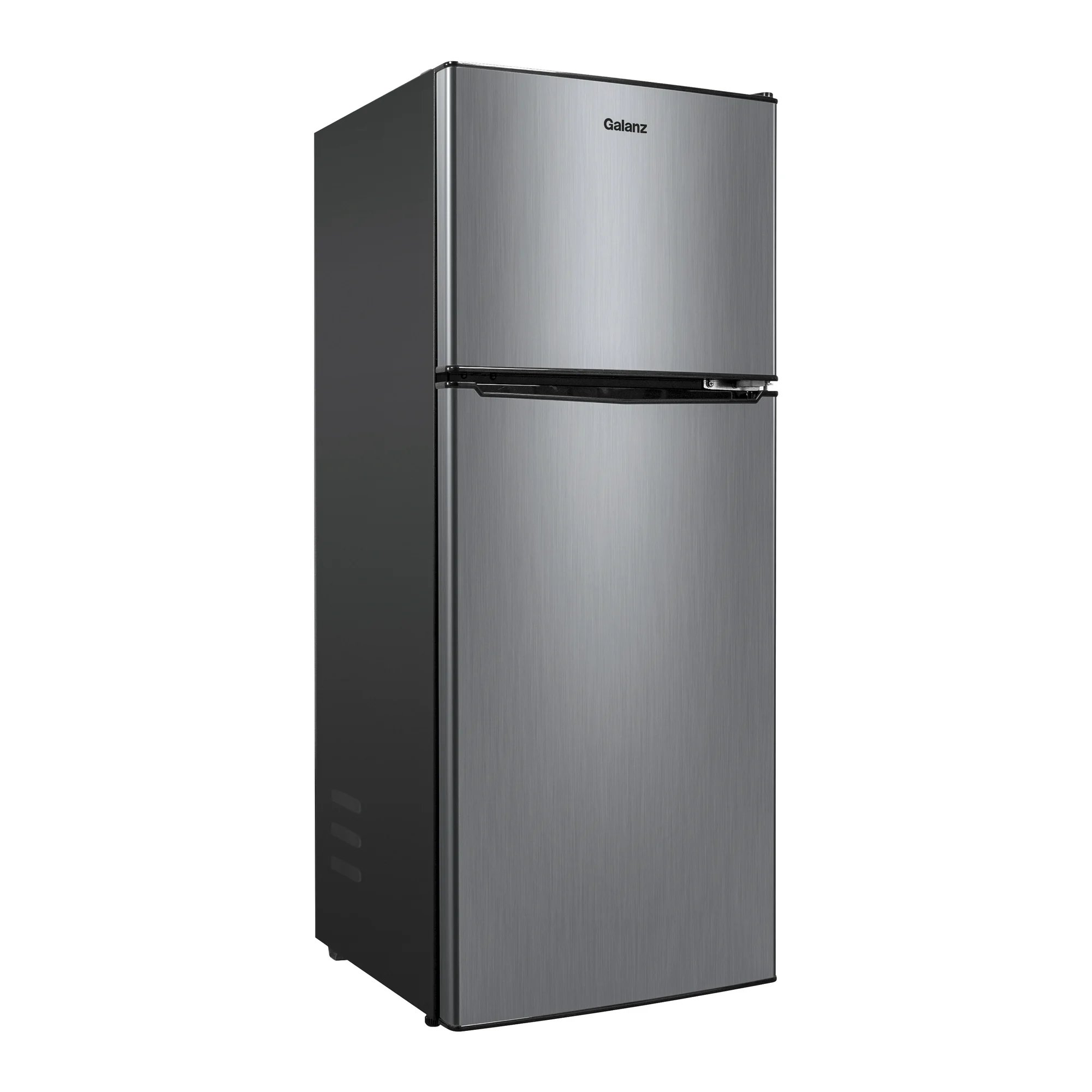 Galanz 4.6 Cu. ft Two Door Mini Refrigerator with Freezer, Stainless Steel
