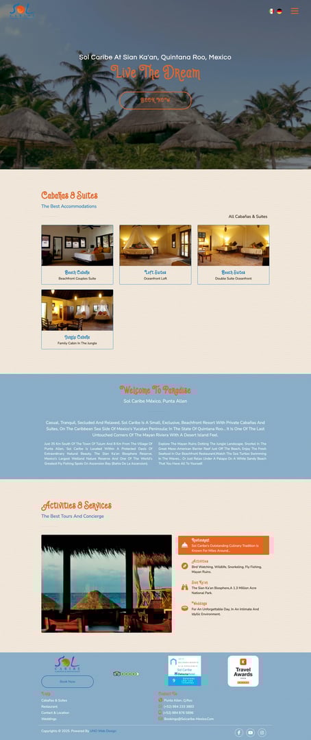 Sol Caribe old website