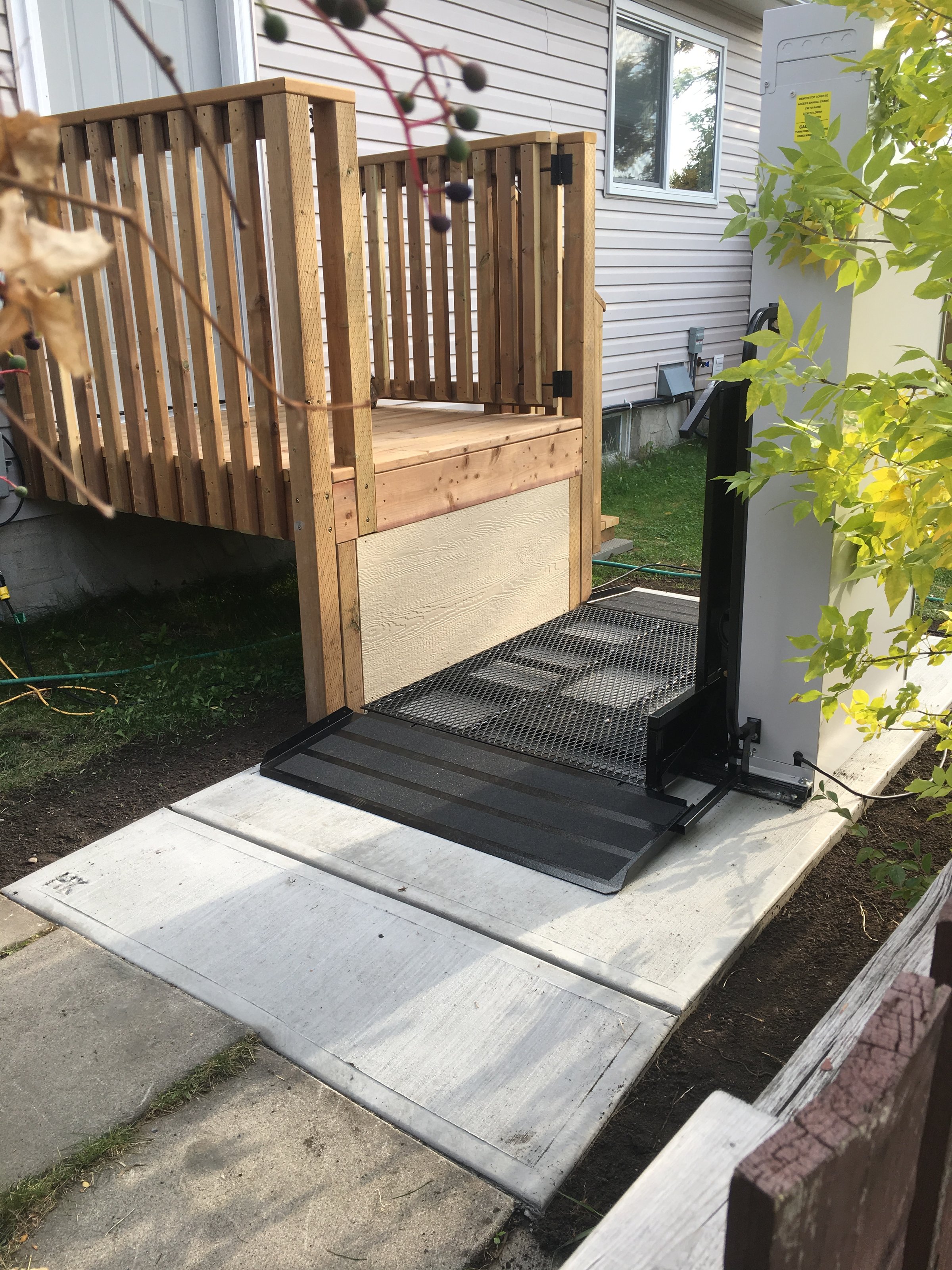 Quality platform lift workmanship