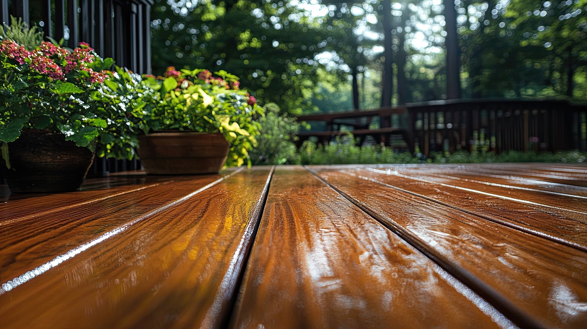 Professional deck staining transformation - Quality Painting Group delivering exceptional results