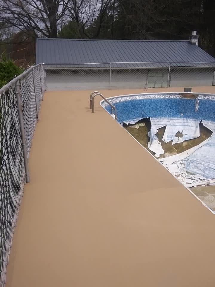 After pool deck resurfacing