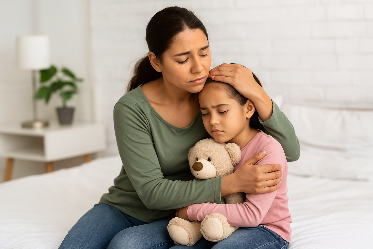 Niño pequeño recibiendo cuidados médicos y de salud preventiva