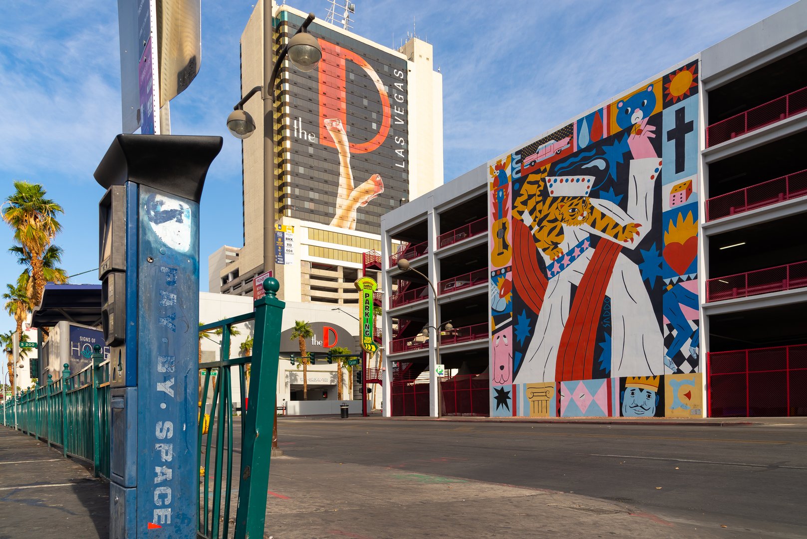 Las Vegas, Nevada - United States - March 2nd, 2025: Carson Avenue on a beautiful sunny morning in Las Vegas, Nevada, USA.