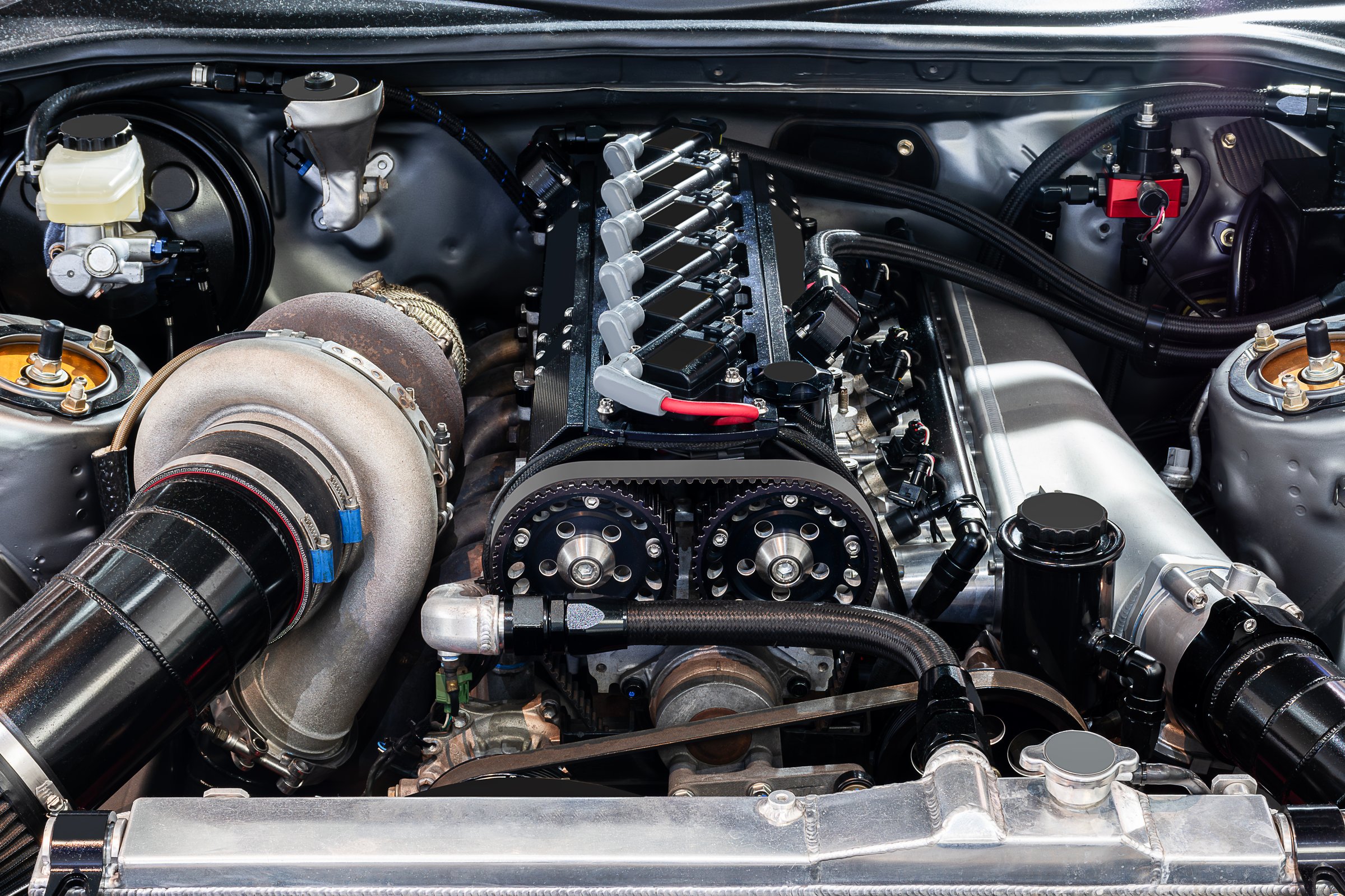 Customize six cylinder piston car engine