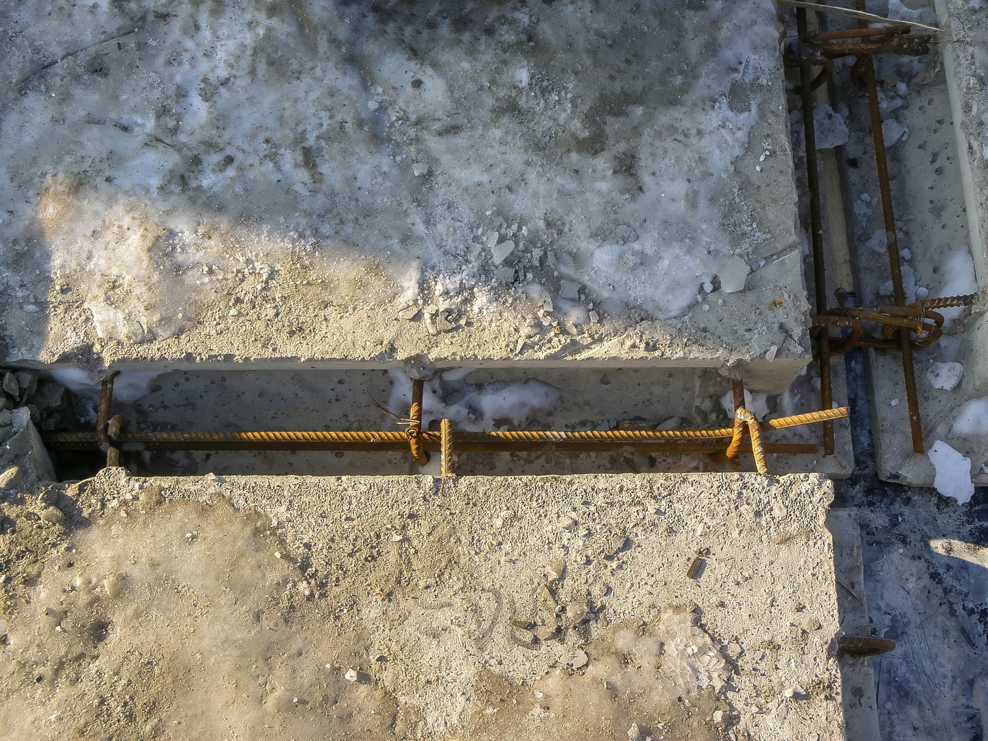 Betonplaat met wapening