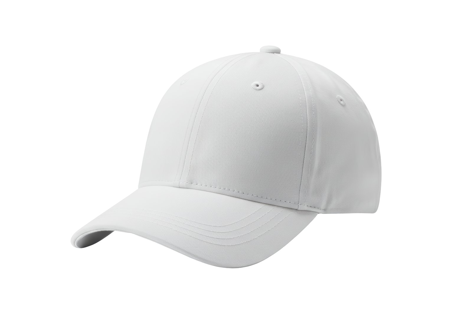 Isolated Plain White Baseball Cap