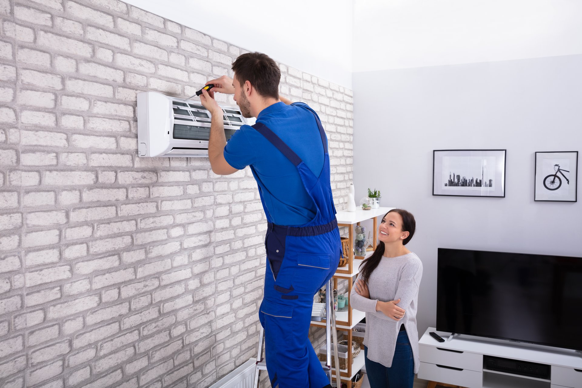 HVAC Technicians Working Together