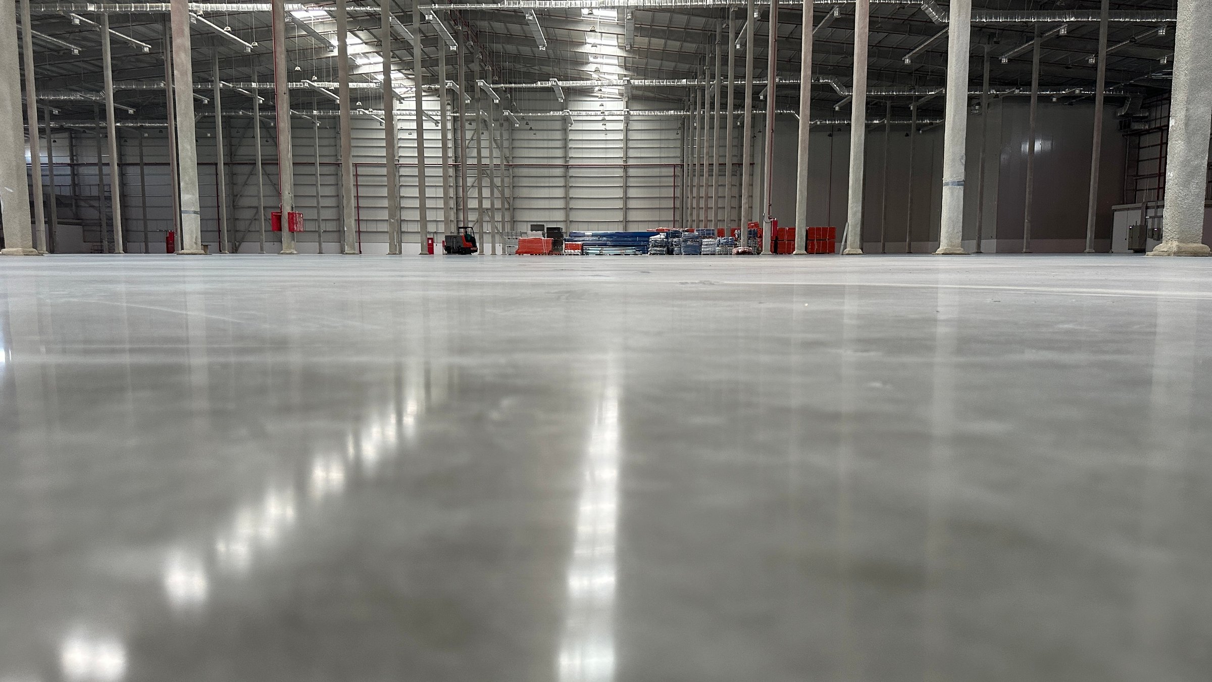 Polished concrete floor clean condition