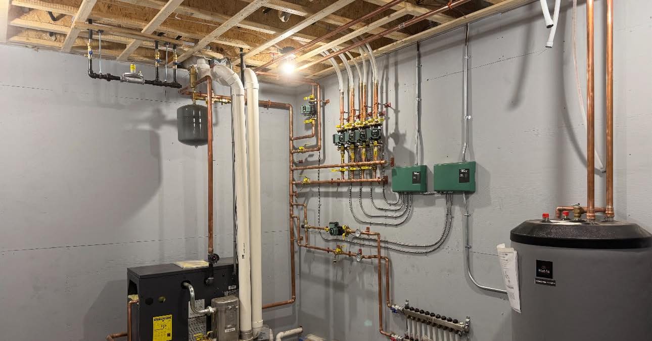Professional heating system installation