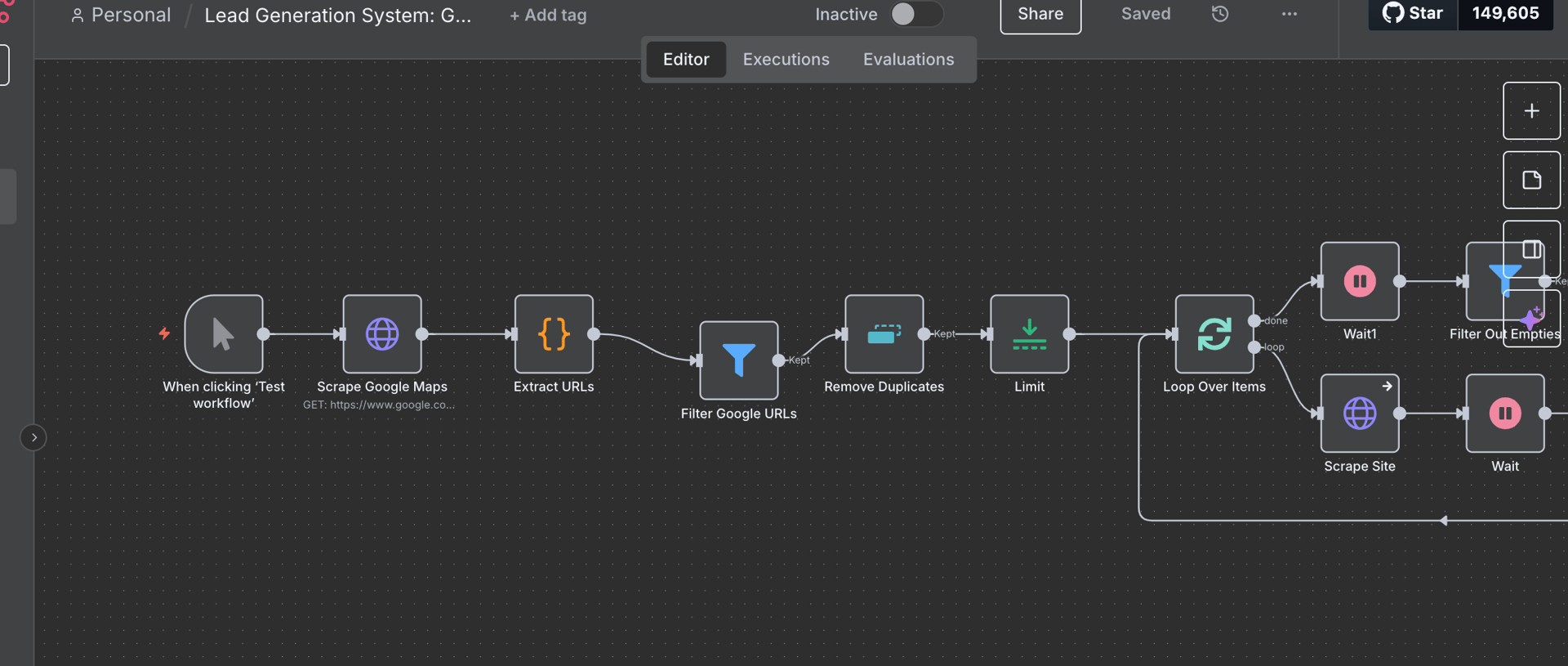 Lead Generation System Workflow
