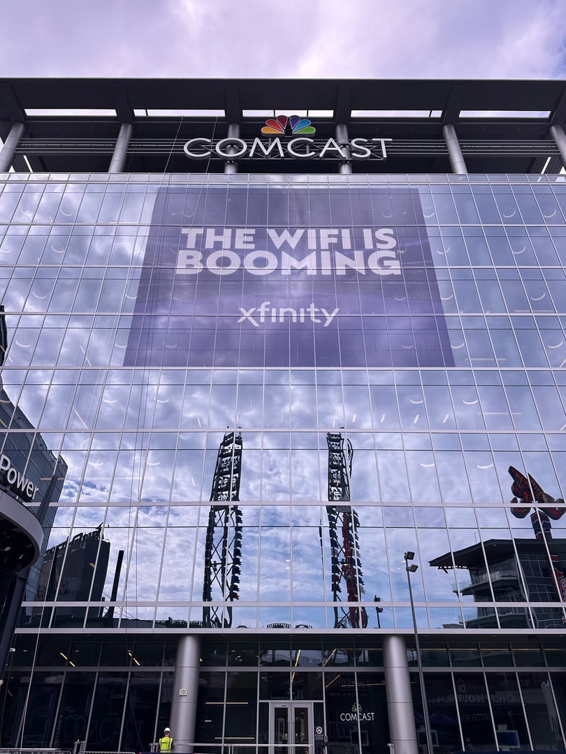 Large-format signage installation