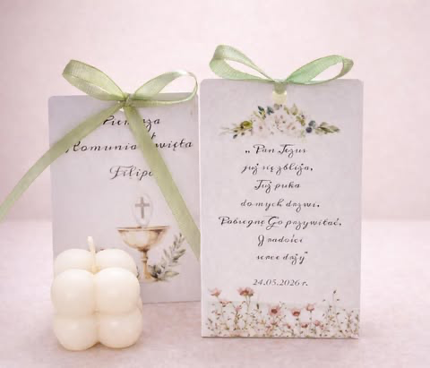 Podziękowanie komunijne chłopiec