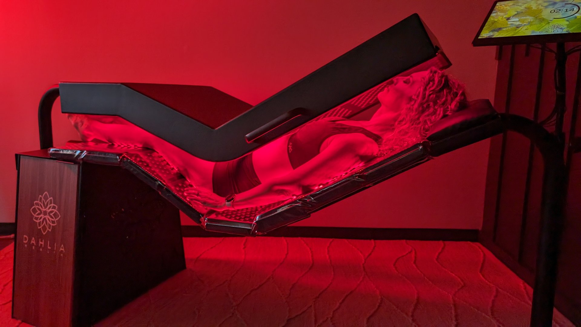 Person receiving Dahlia Red Light Therapy treatment