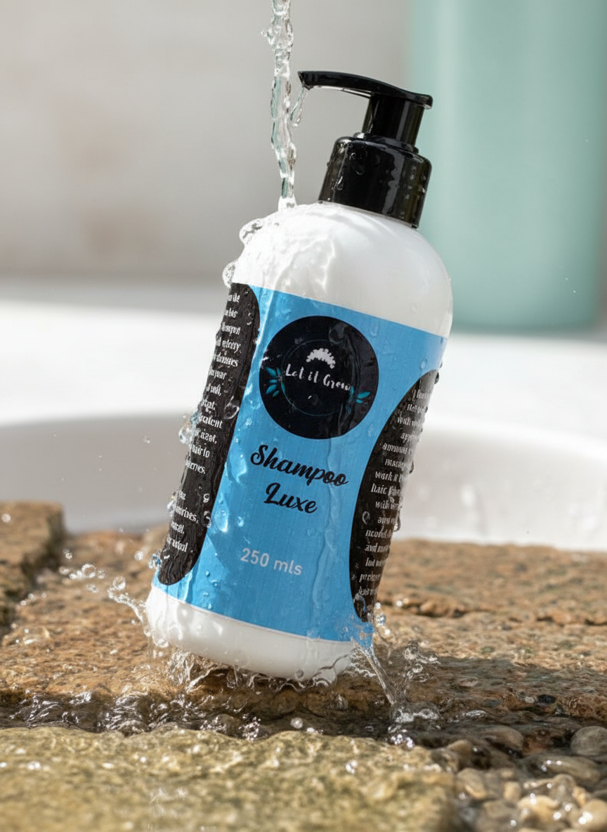 African American woman examining hair in mirror