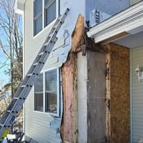 House before siding installation
