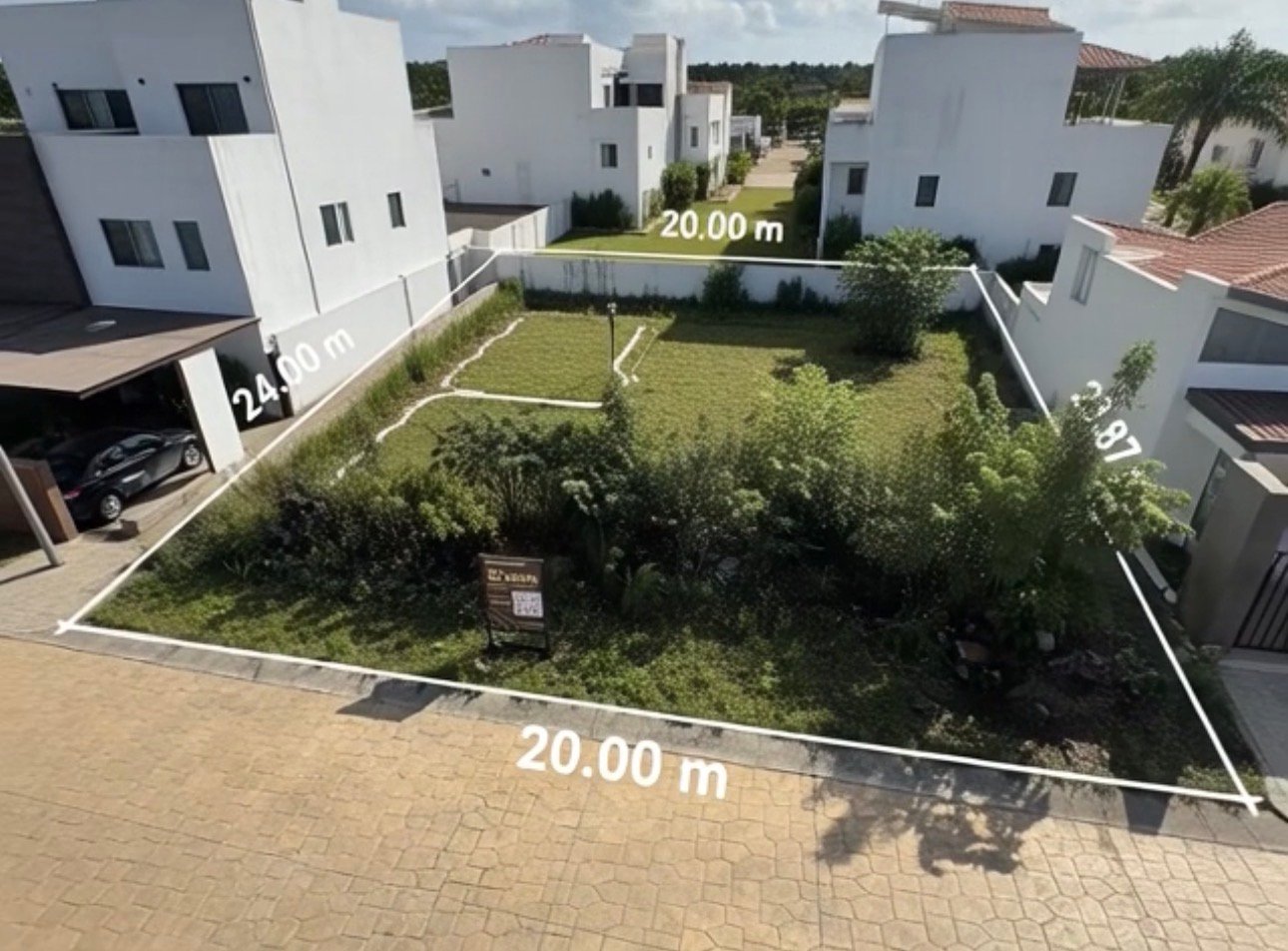 Vista del terreno en Residencial Río