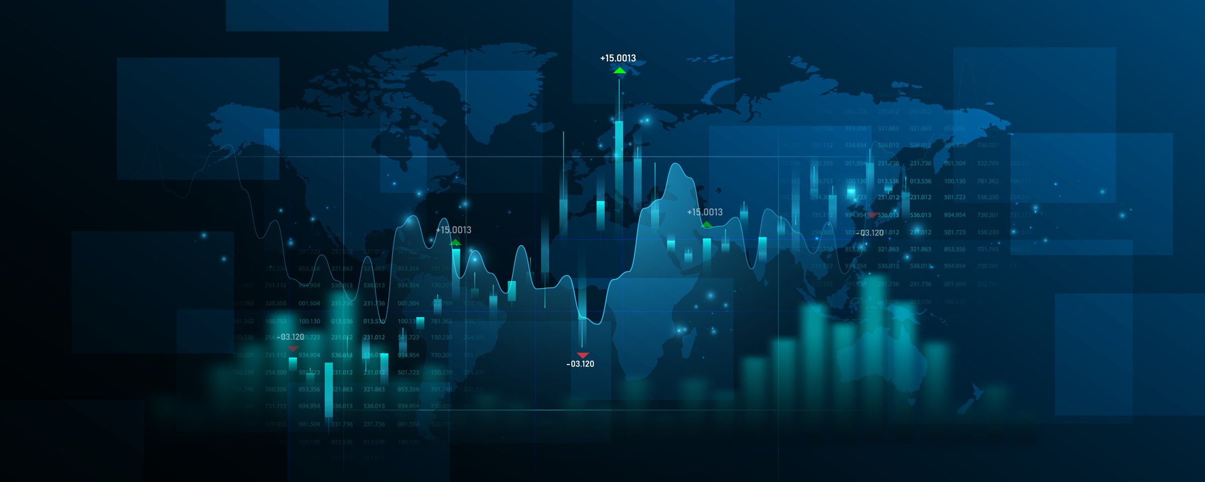 technology  data graph financial trade and stock trading