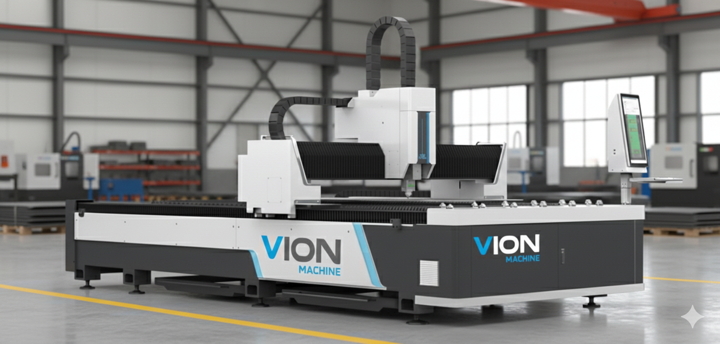 VLO Fiber Lazer Kesim Makinesi - Açık Tip Tek Tabla Sistemi