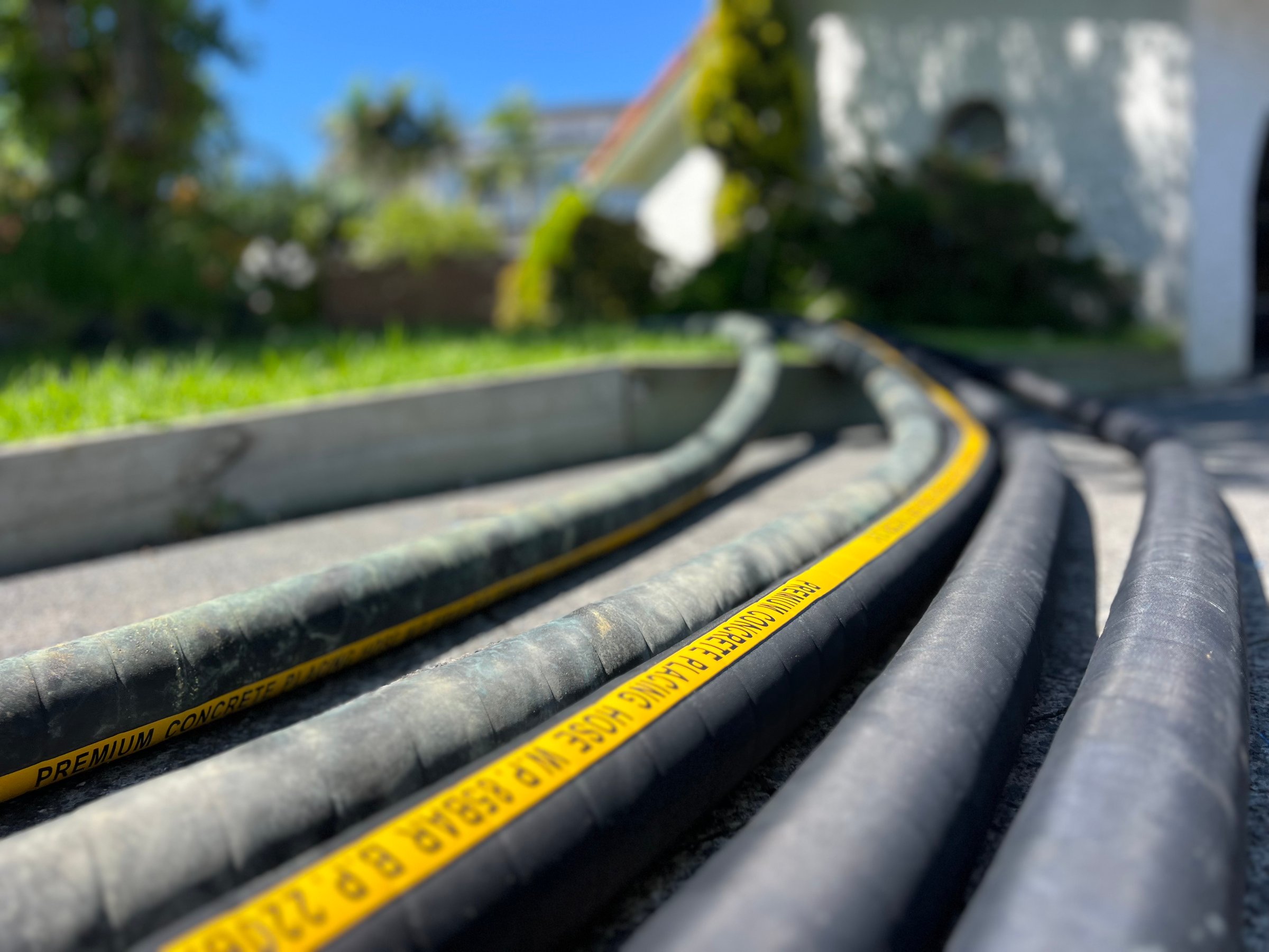 A&E Contracting concrete pumping equipment and truck on site