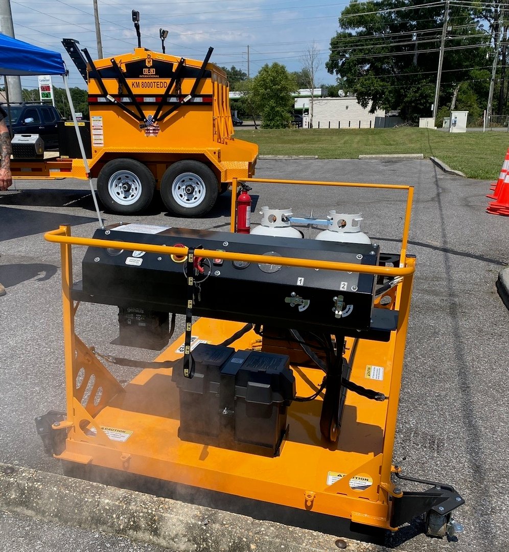 Professional asphalt maintenance work by Arrowhead Services