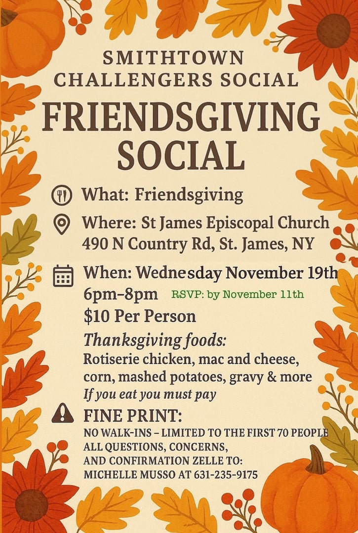 Friendsgiving celebration flyer