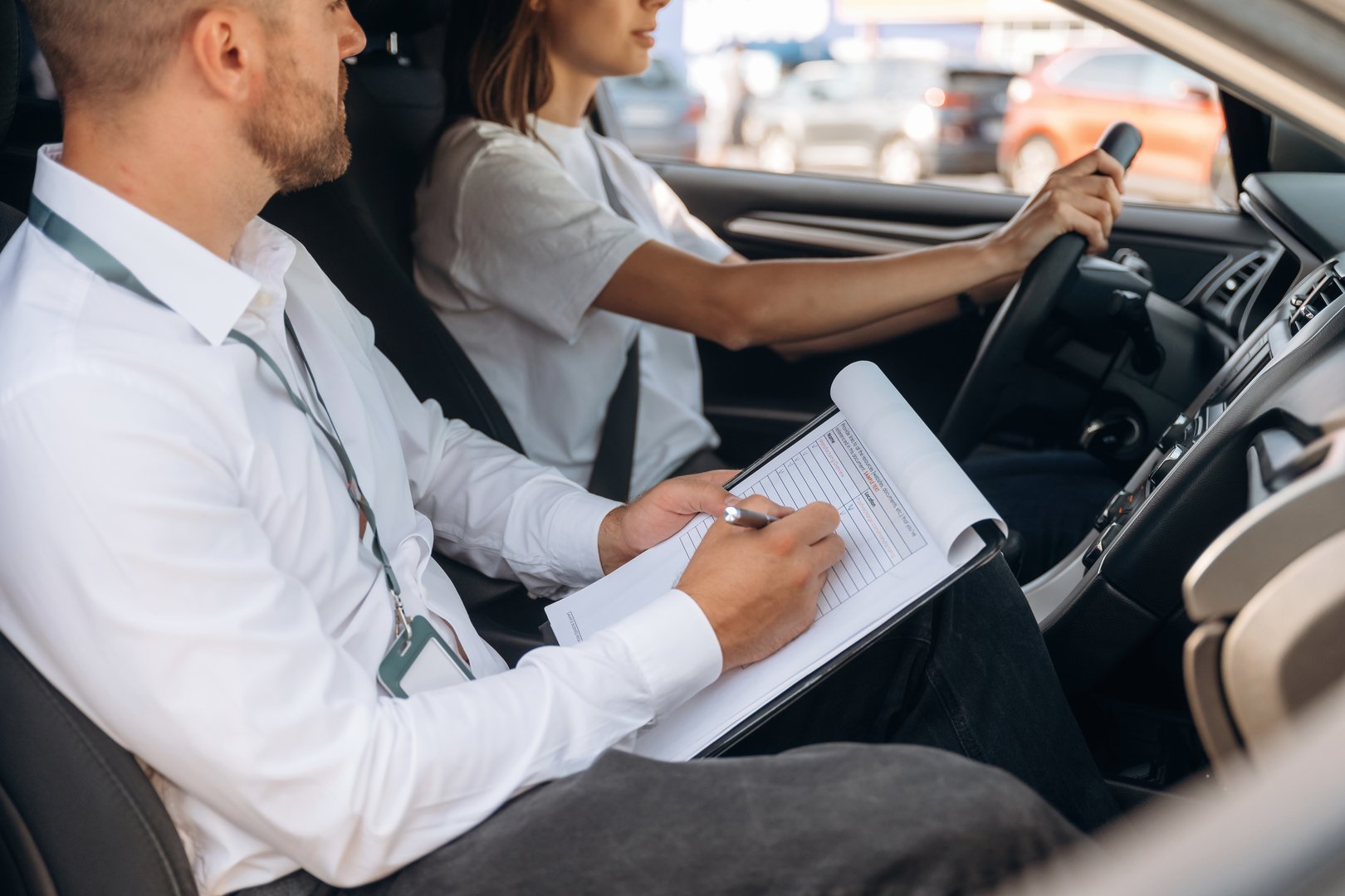 ICBC certified instructor teaching one-on-one driving lesson in Surrey BC preparing student for road test