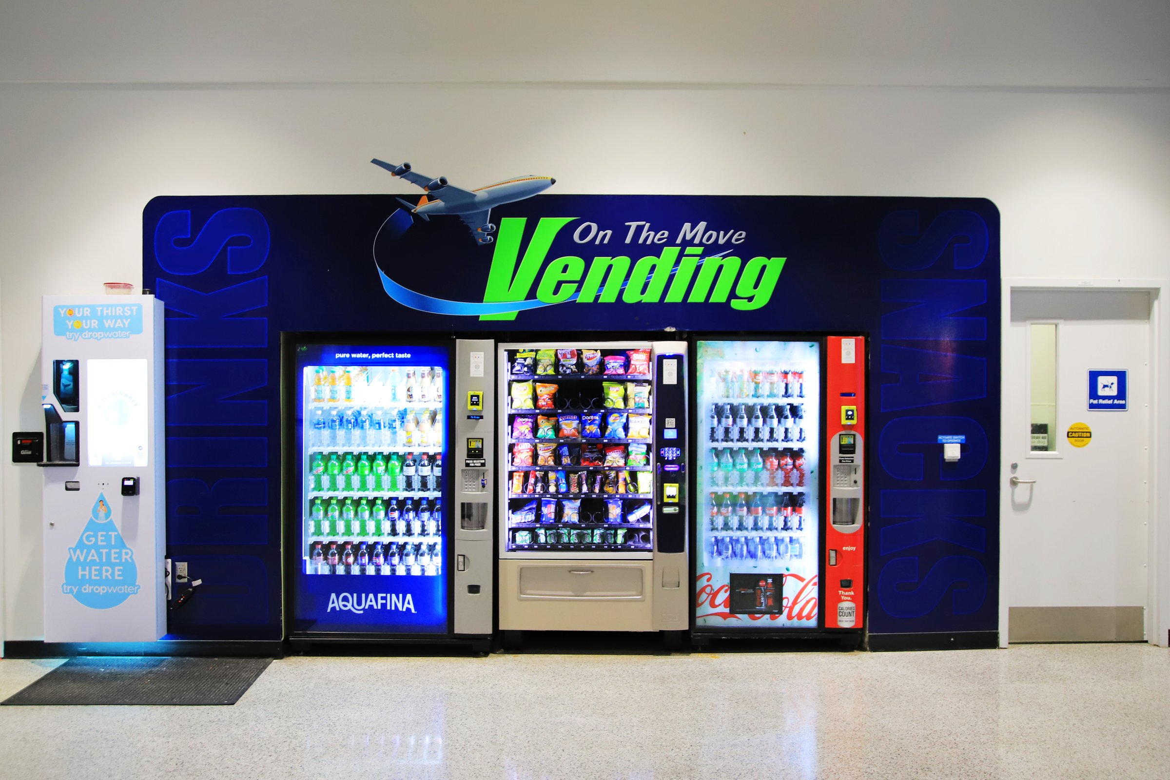 Hebron, KY, USA - May 26, 2025: Vending Machine at Cincinnati / North Kentucky International Airport.