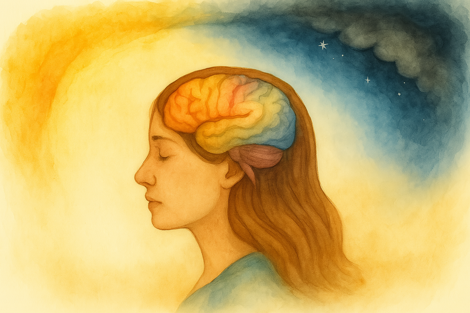 Representación visual de vivir con trastorno bipolar entre desequilibrio y esperanza