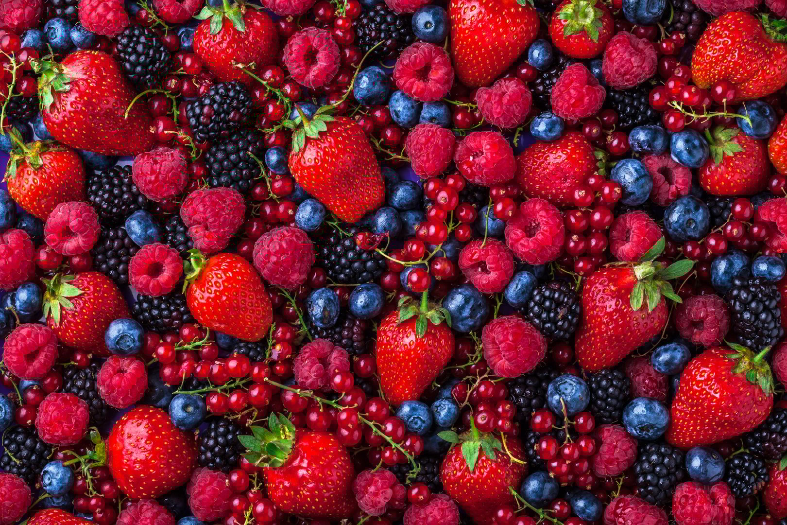Mixed Berries Medley - Strawberries, Raspberries, and Blackberries