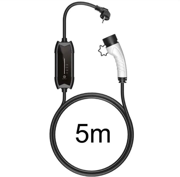 Type 2 EV charger with power socket