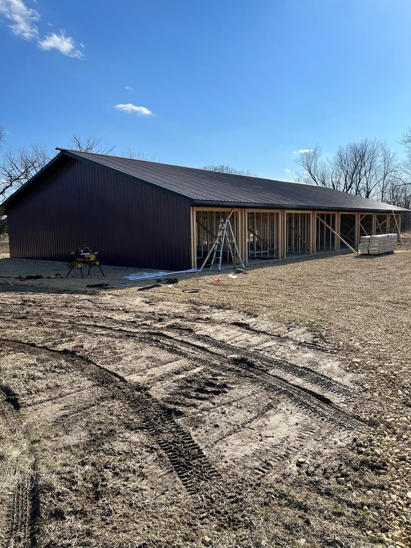 Agricultural pole barn by Sendelbach Builders