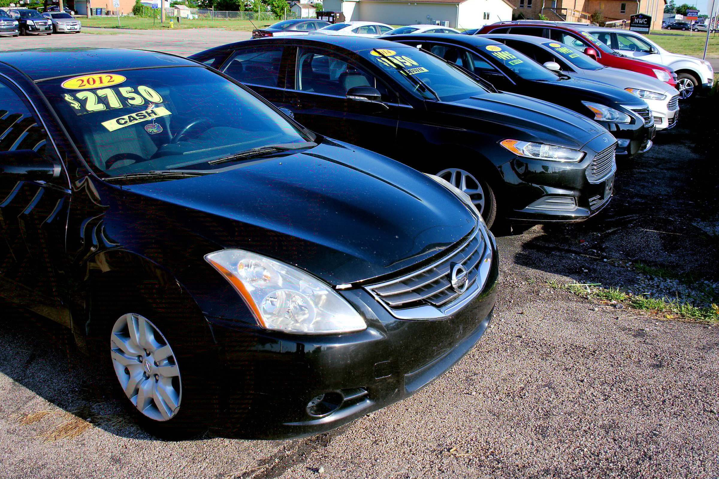 Dayton, Ohio USA June 30, 2024: Automobiles for sale at a used car lot.