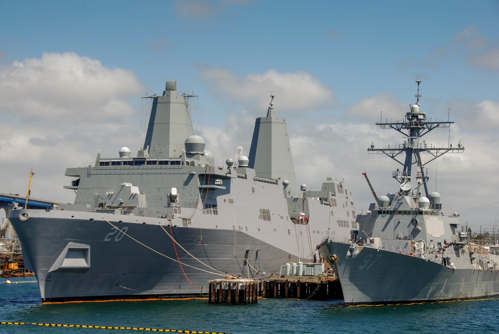 US Navy warships at Naval Base San Diego