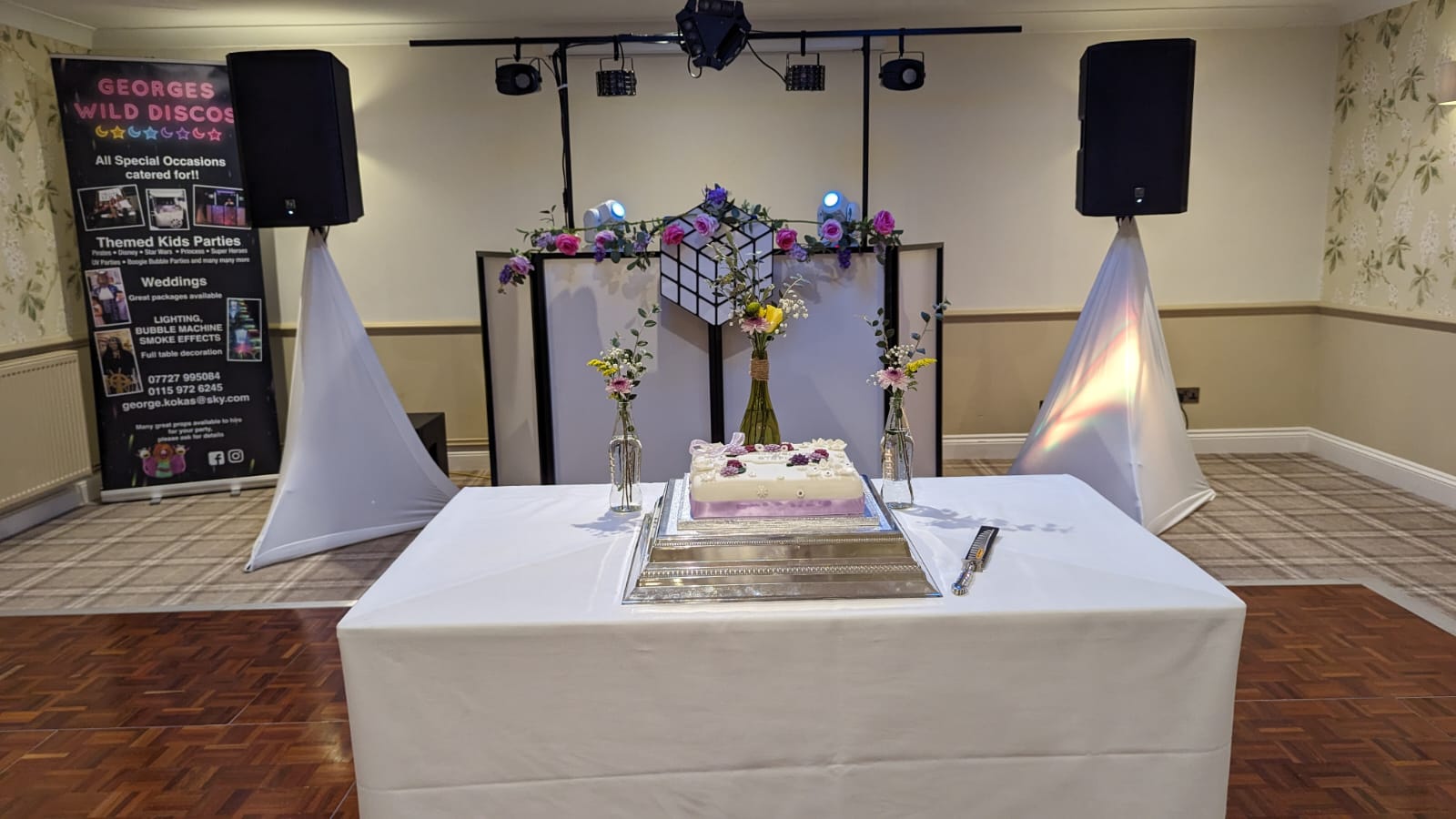 George DJing at event