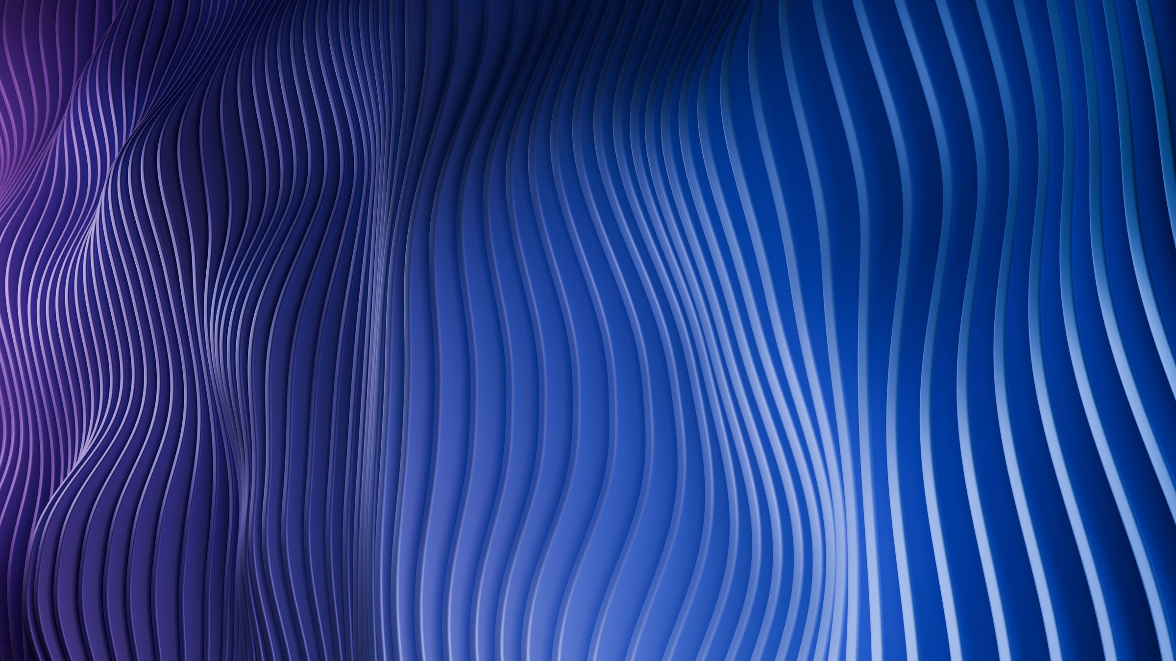 Dynamic Blue And Purple Wavy Lines Abstract Background With Gradient Light And Shadow Effect, Perfect For Modern Design Or Technology Theme.