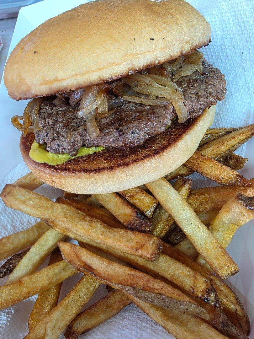 Delicious onion burger from Onions Burger restaurant