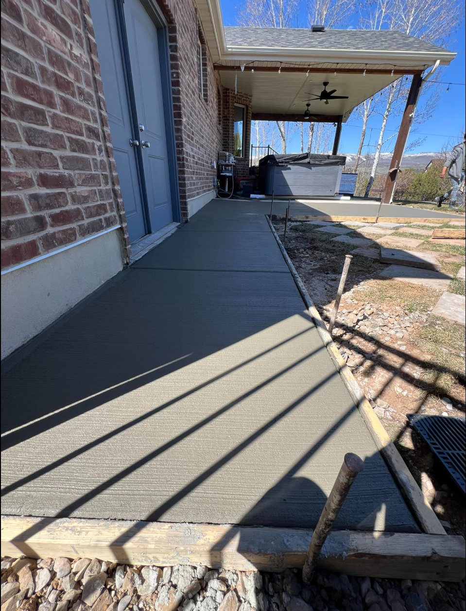 Flatwork concrete installation project