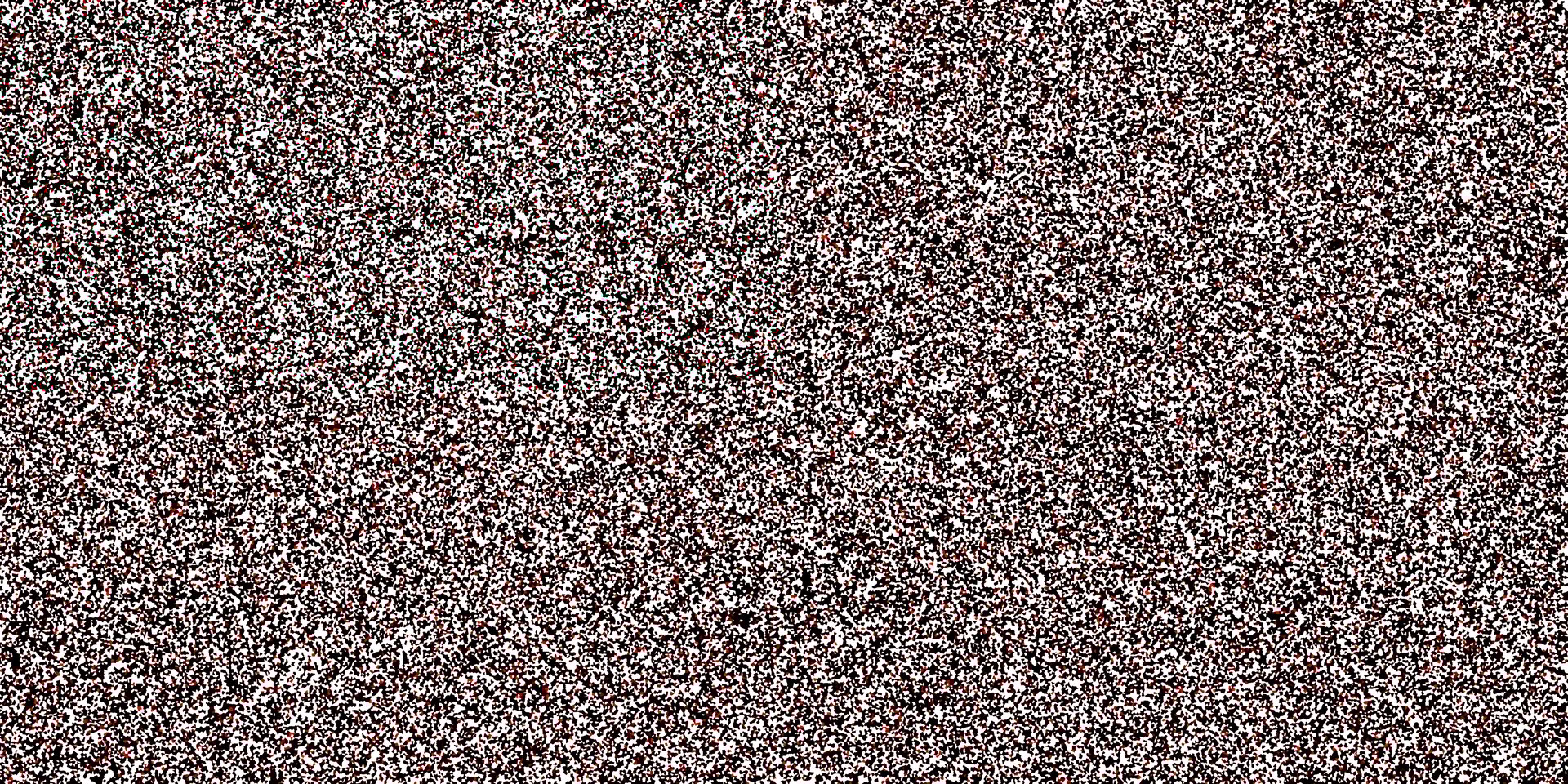 A high-contrast, fine-grained texture of black, white, and red pixels, creating a versatile background representing digital static or signal interference.