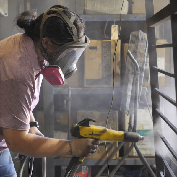 Powder coating application process