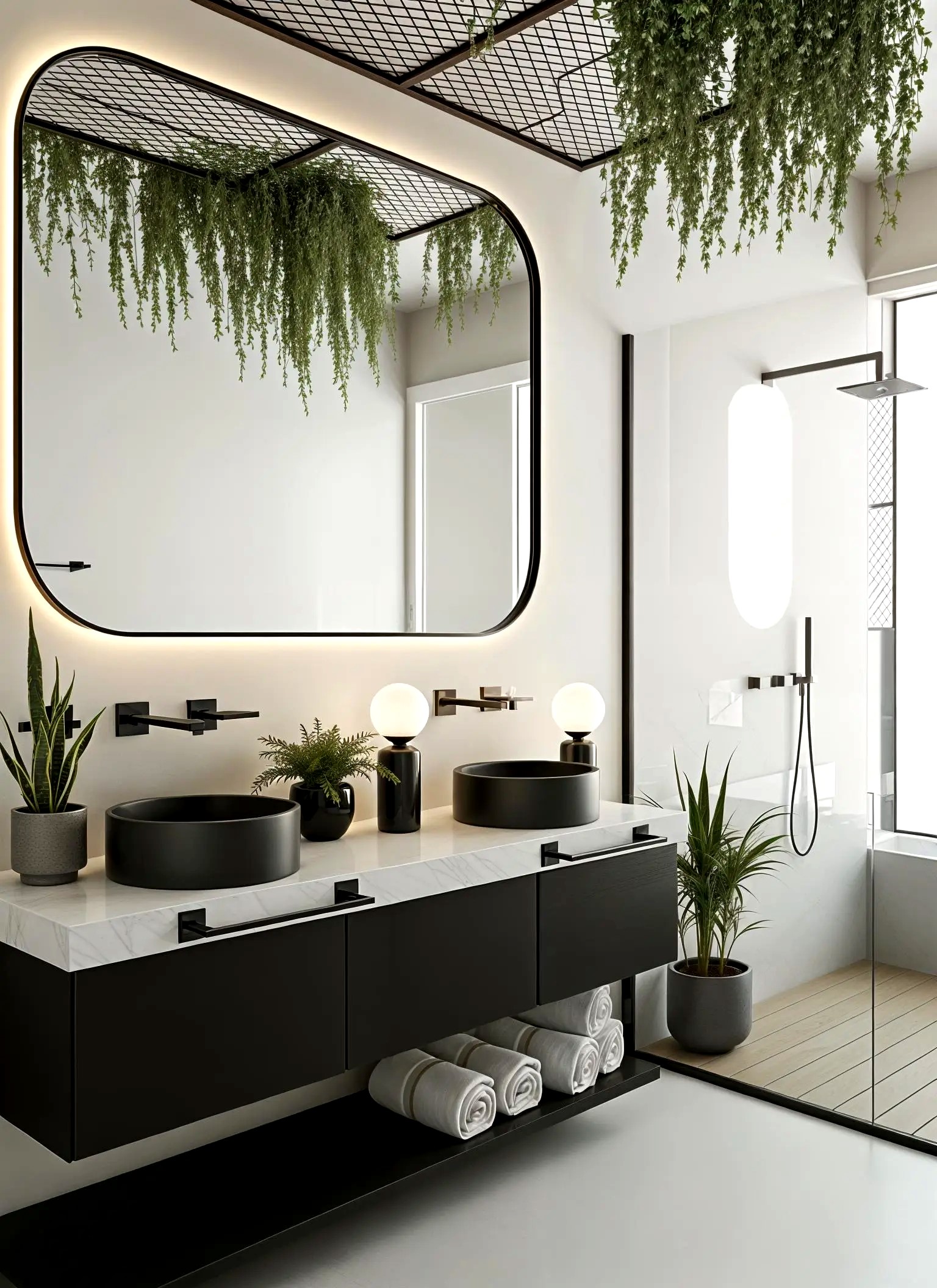 Vanidad Doble IDERA - Mueble de baño para dos lavabos