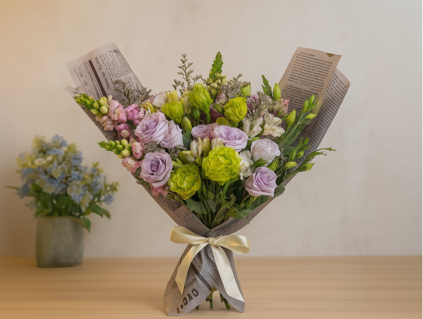 Hermoso arreglo floral personalizado con flores coloridas