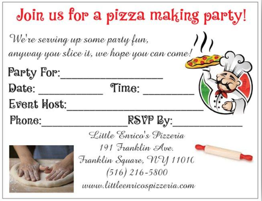 Pizza party invitation