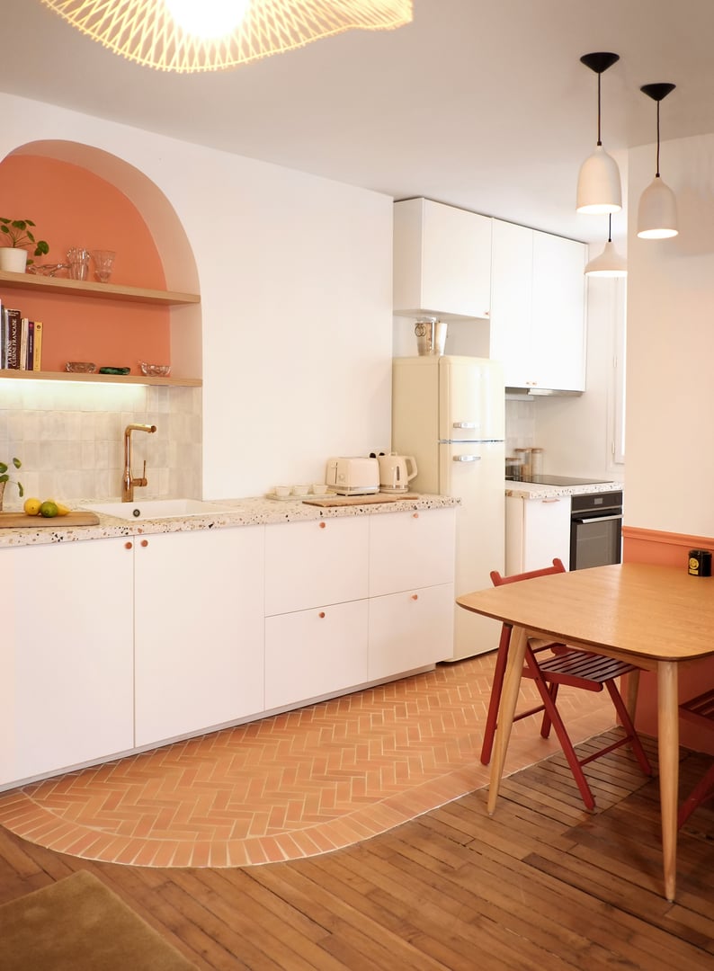 Rénovation appartement Clignancourt - Cuisine et table détail