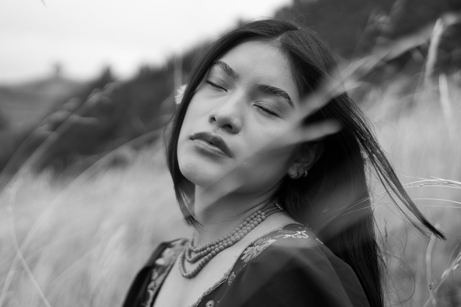 Black and white portrait