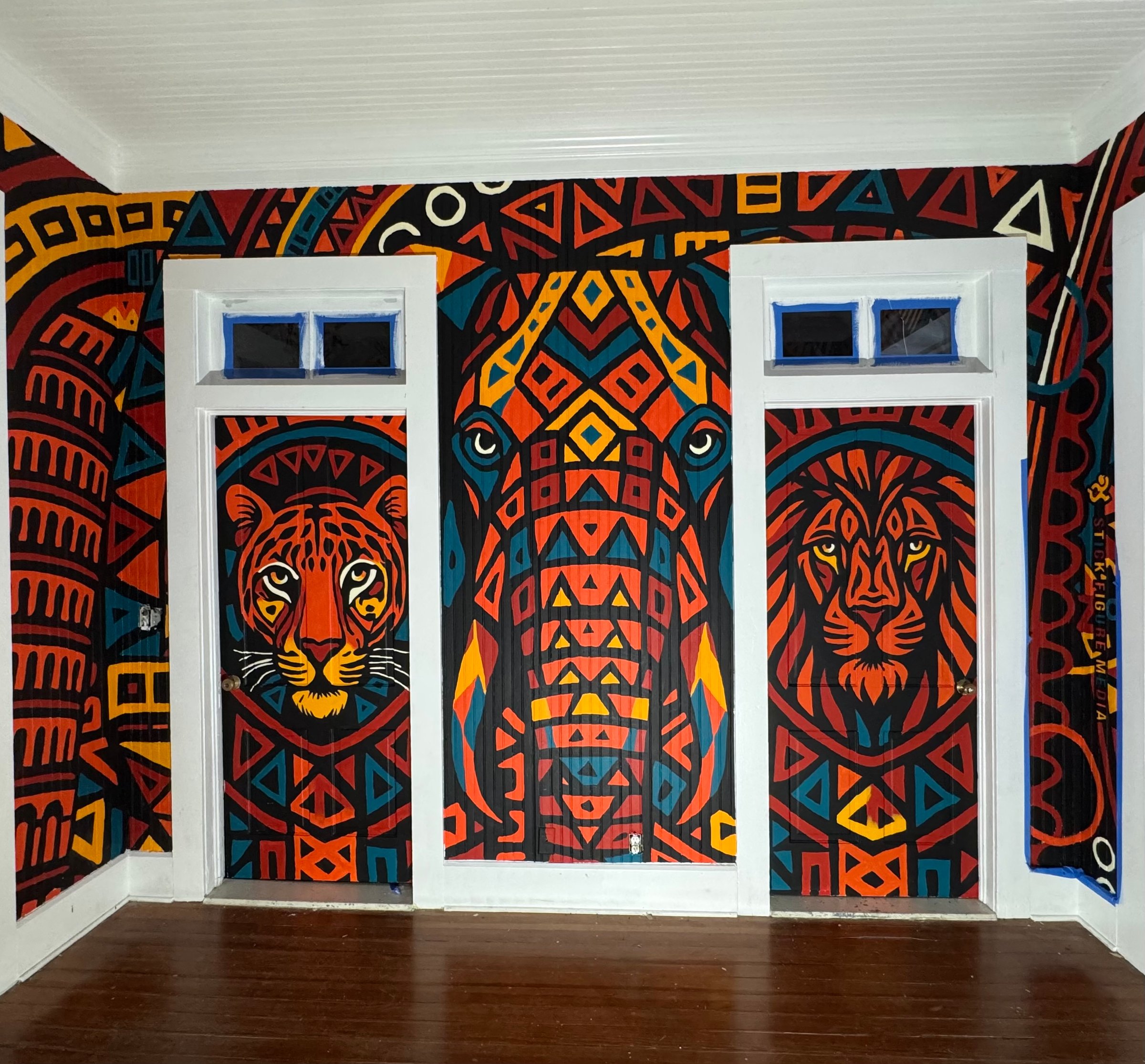 Stick Figure Media Lion Mural